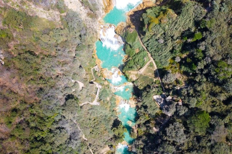 turquoise pools of El Chiflon Waterfalls in Chiapas - a Mexico natural wonder