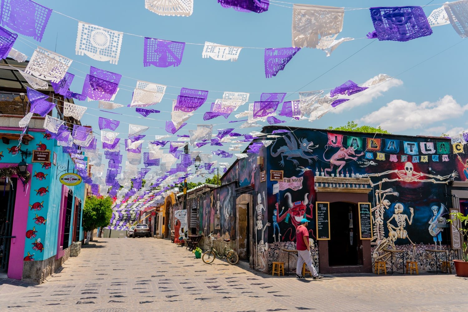 The neighborhood of Jalatlaco in Oaxaca City, Mexico.