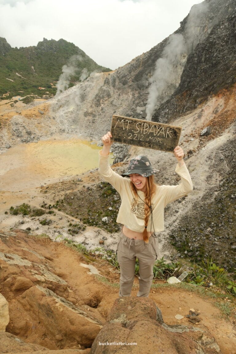 Hiking to the Summit of Mount Sibayak Volcano in Northern Sumatra